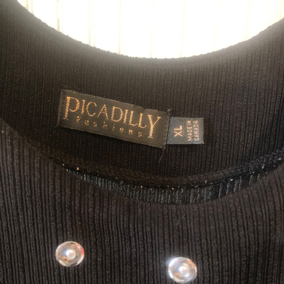 Piccadilly Fashions Black Maxi Crinkle Dress with Rivet detail - Picture 5 of 5